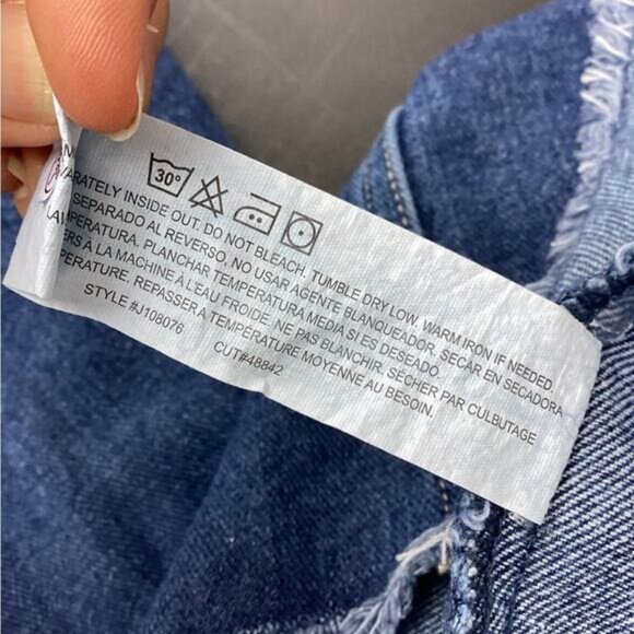 acubi mermaidcore fairycore H&M &Denim Women's Cropped Denim Jean Jacket small - Picture 4 of 5